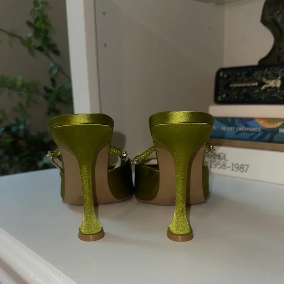 RAYE Green Stiletto Heels with Pointed Toe - Picture 5 of 5